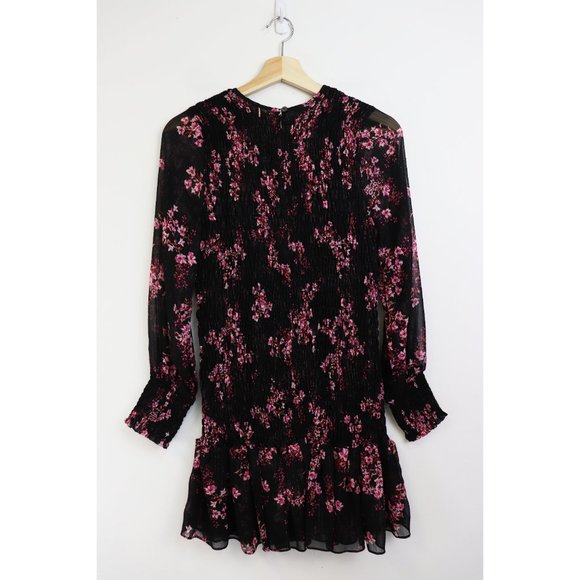 NWT Misa Roisin Smocked Dress Berry Floral Medium - Picture 7 of 8